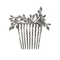 Vintage Vibe Hair Comb in Silver