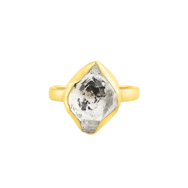 Herkimer Protector Ring in Gold