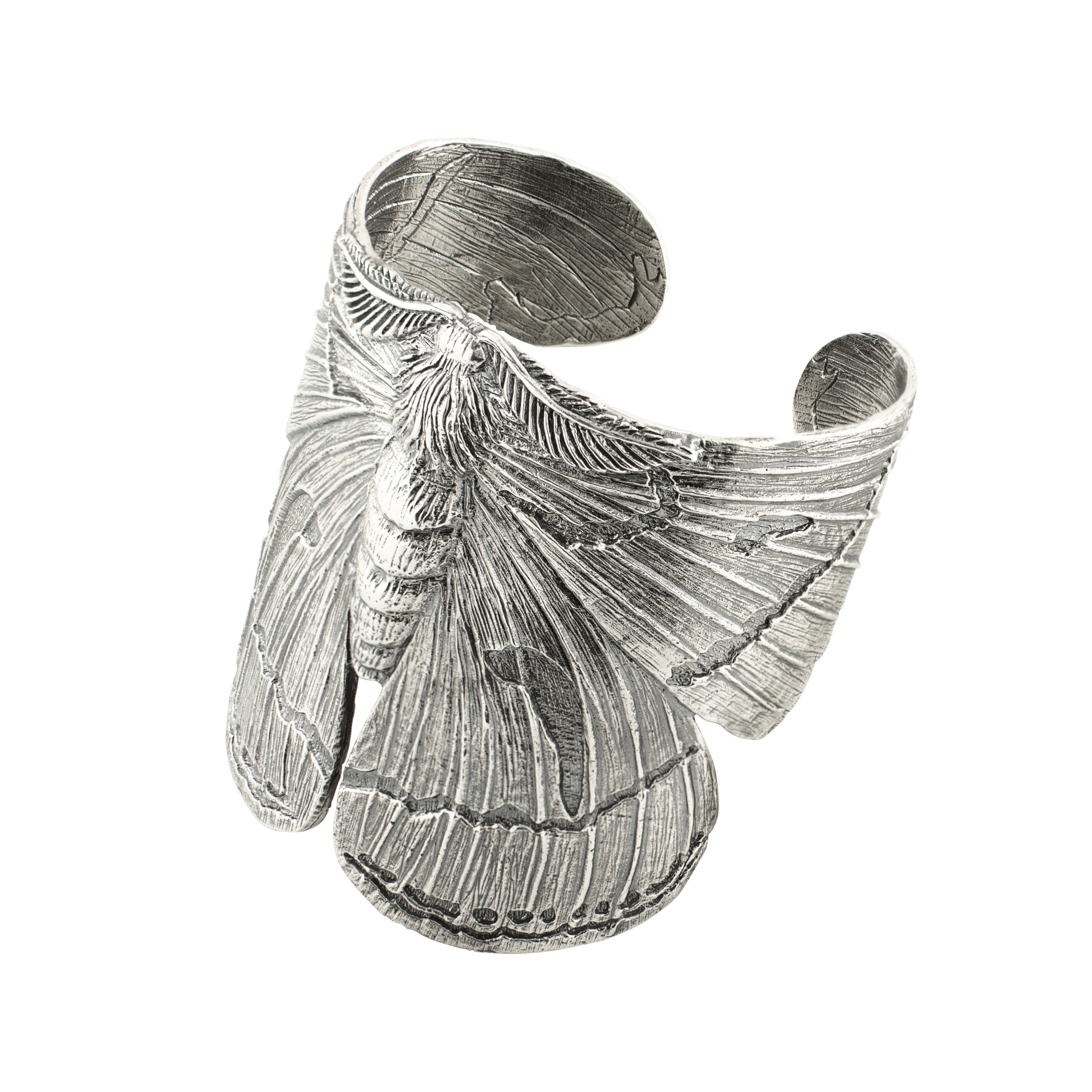 Majestic Moth Cuff in Silver