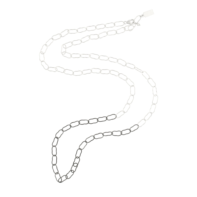 Dipped Magic Beans Necklace in Silver & Rhodium