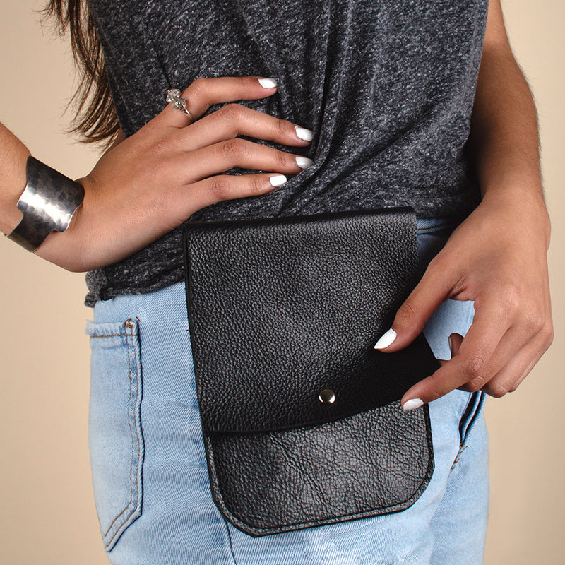 Hip Bag Clip On Purse | Leather Bum Bag | Designer Fanny Pack