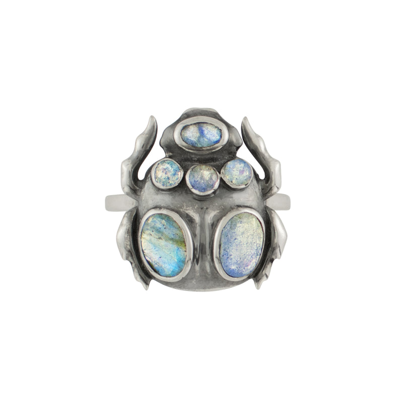 Fire Stone Scarab Ring