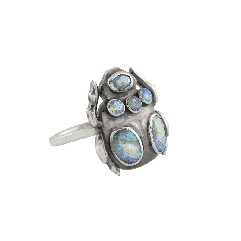Fire Stone Scarab Ring