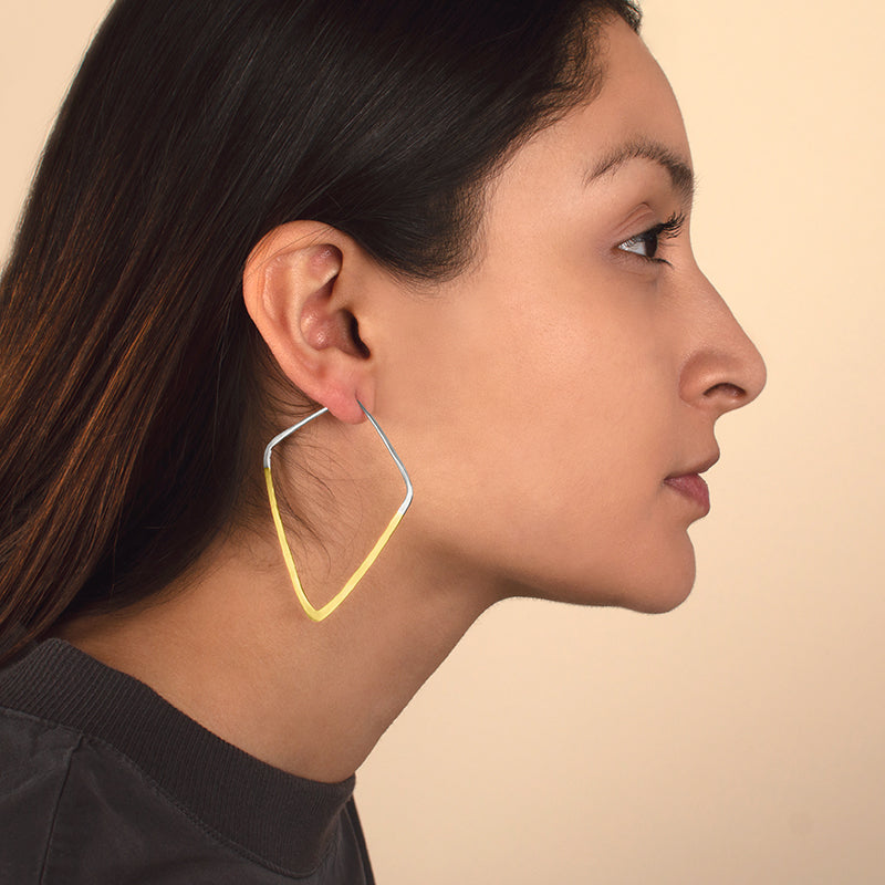 Gold Dipped Diamond Hoops - 2 1/2" - FINAL SALE