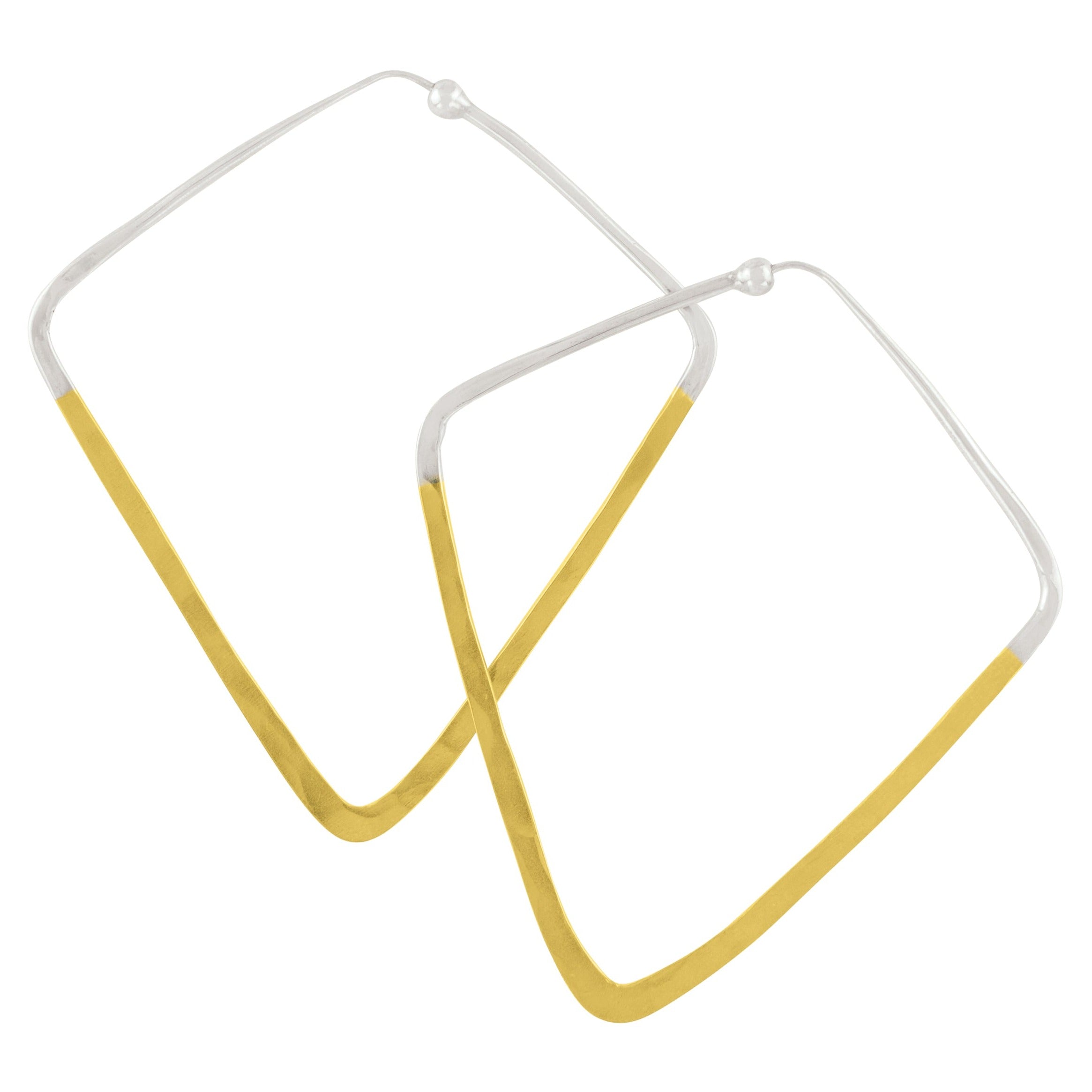 Gold Dipped Diamond Hoops - 2 1/2" - FINAL SALE