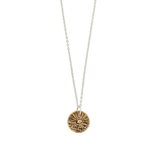 Vortex Medallion Necklace in Bronze & Labradorite – The Good Collective