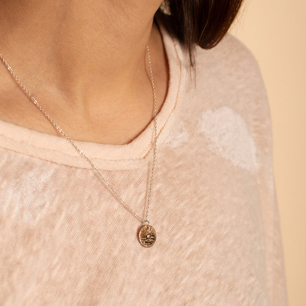 Elements Signet Necklace - Rise Above in Bronze