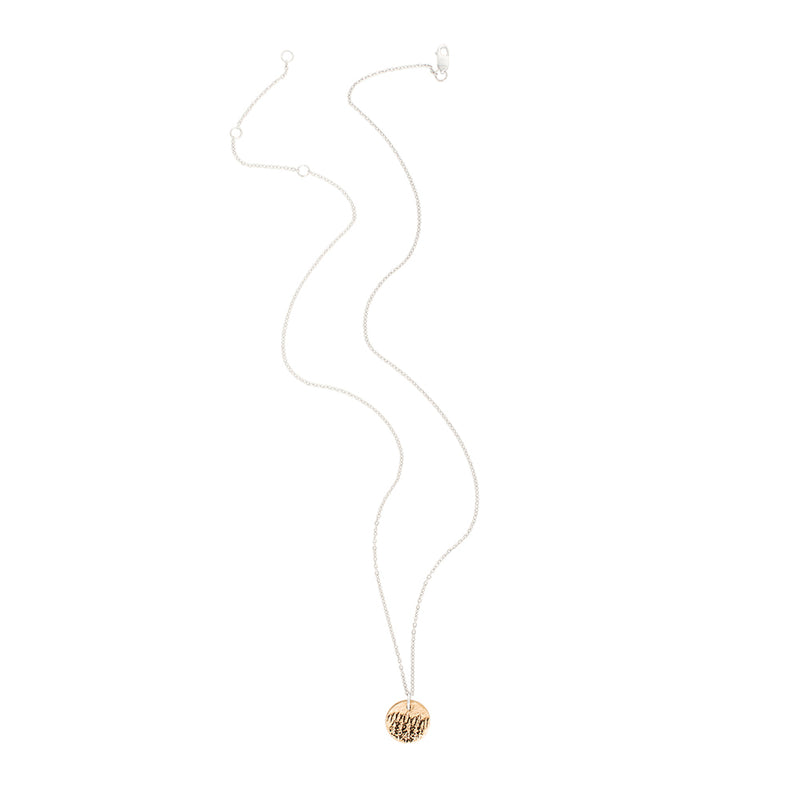 Elements Signet Necklace - Treeline in Bronze