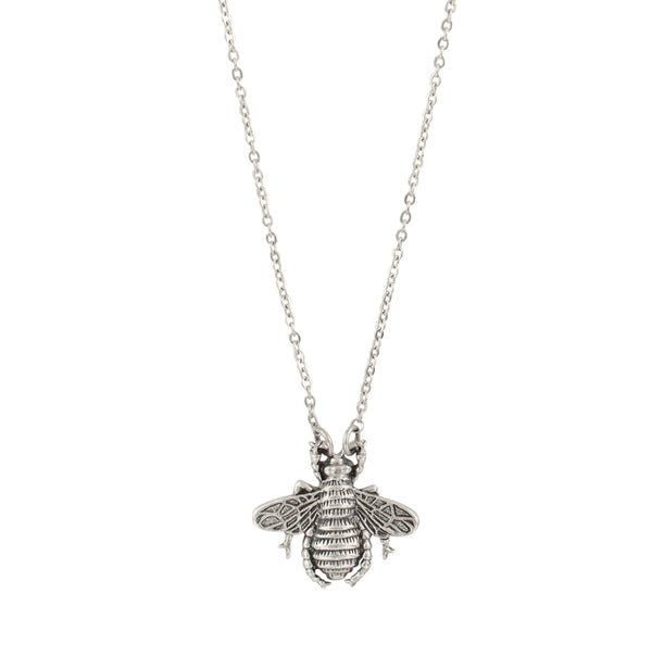 Hey Honeybee Necklace in Silver