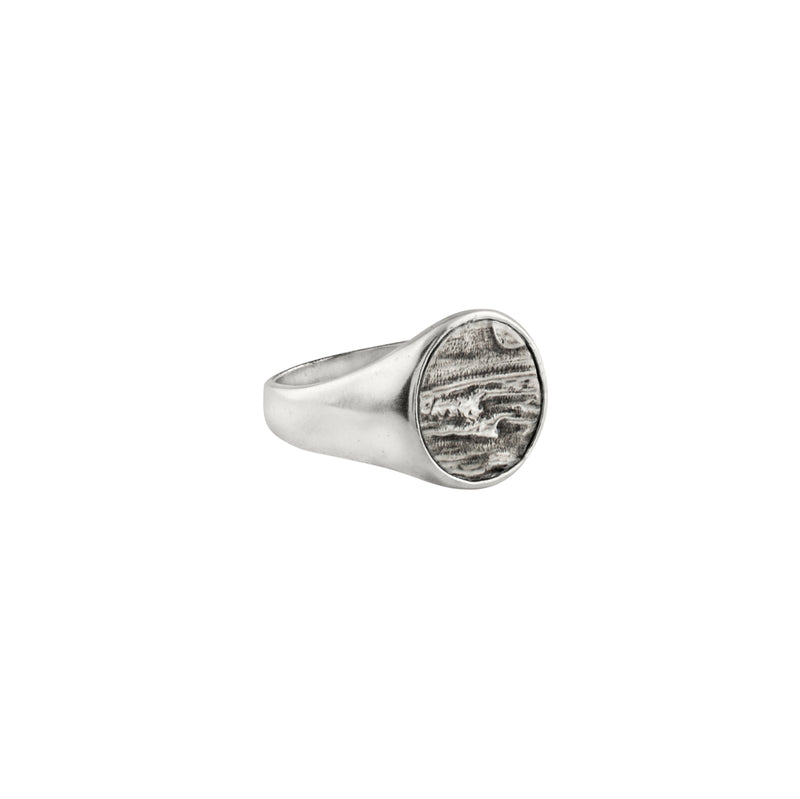 Elements Signet Ring - Go with the Flow in Silver