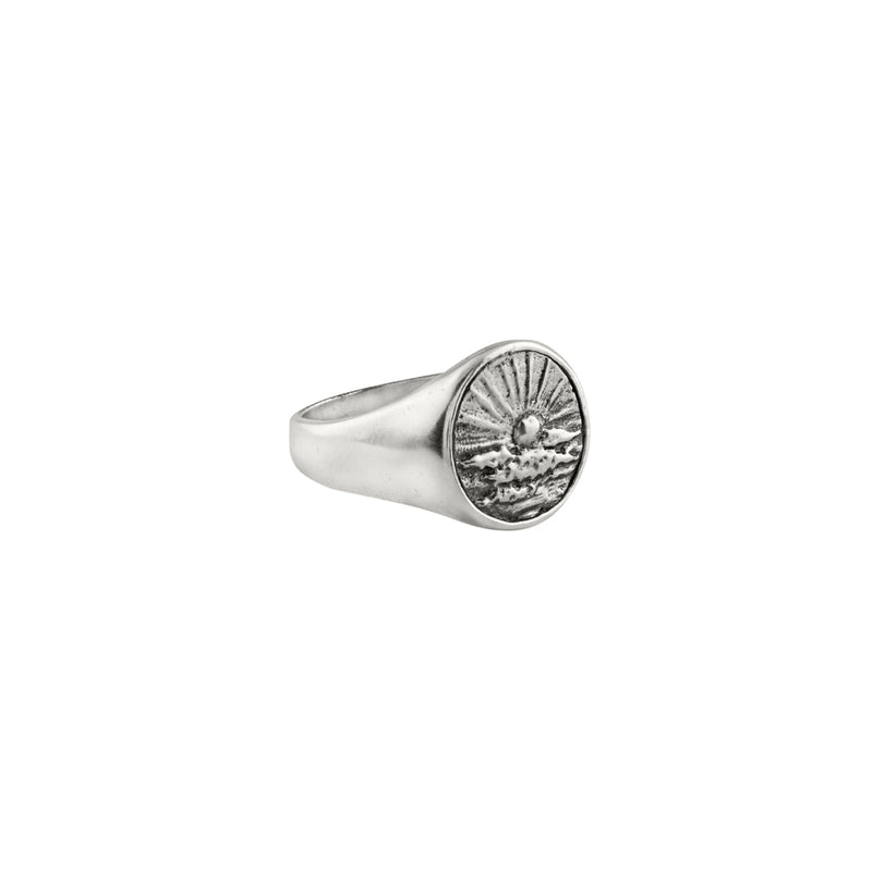 Elements Signet Ring - Rise Above in Silver