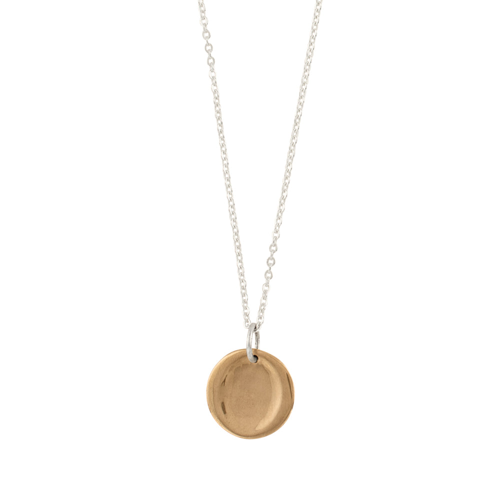 Moon Face Mini Musing Necklace in Bronze