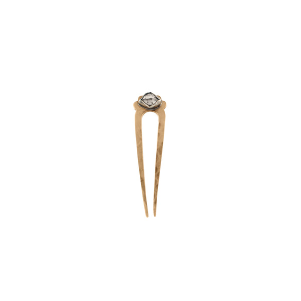 Herkimer Protector Hair Pin in Bronze & Silver - Small