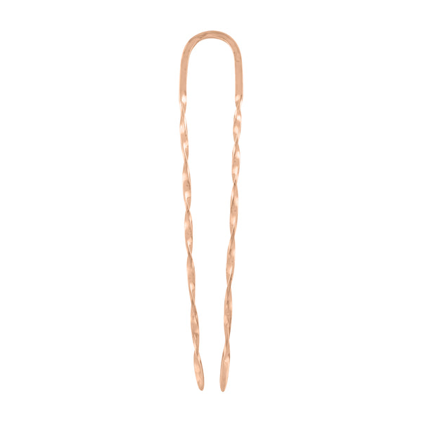 Effortless Twist Hair Pin in Rose Gold - Large