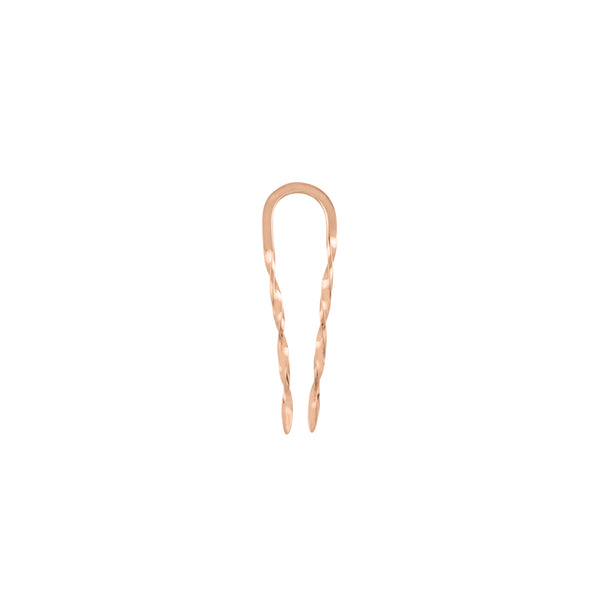 Effortless Twist Hair Pin in Rose Gold - Small