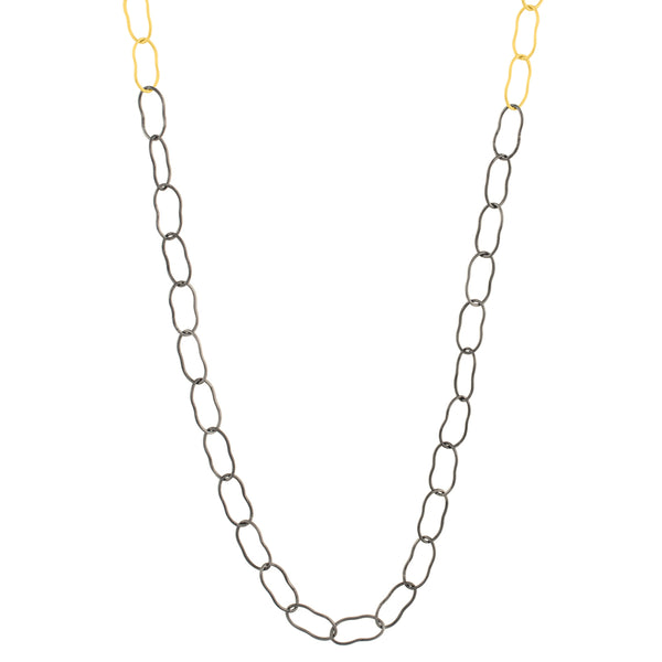 Dipped Magic Beans Necklace in Gold and Black Rhodium