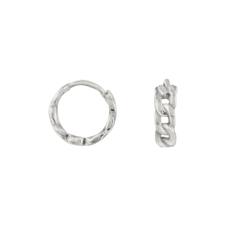 Chain Clicker Huggies in Silver
