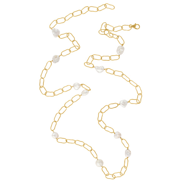 Magic Beans Pearl Necklace in Gold