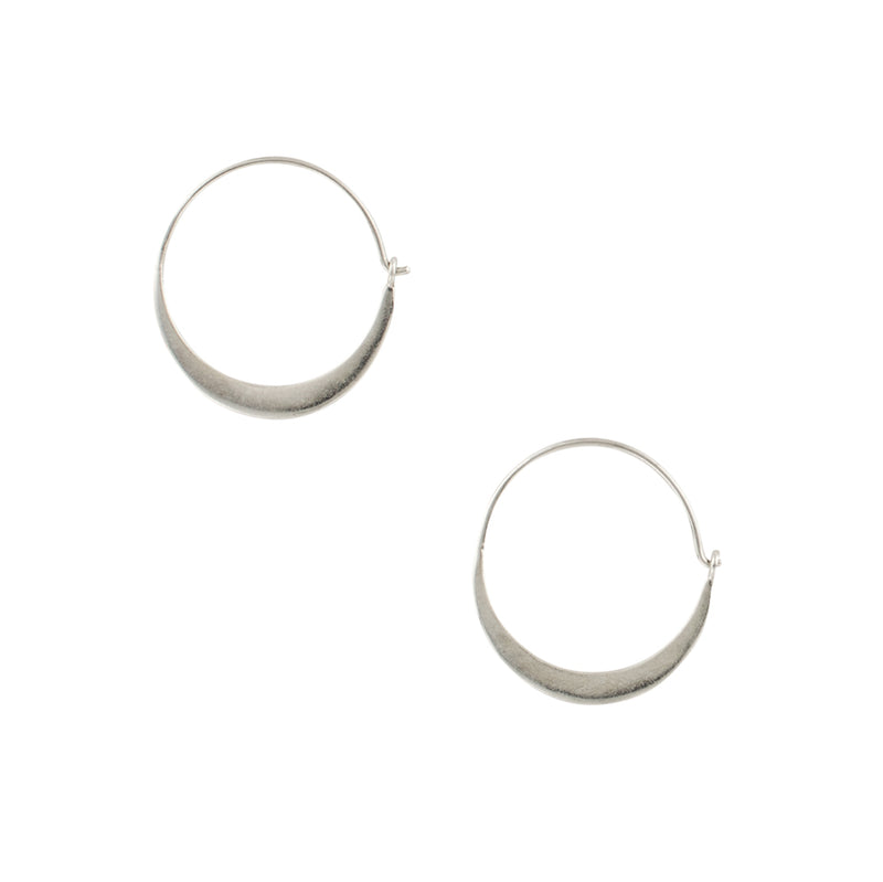 Arc Hoops in Silver - 1"