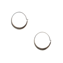 Arc Hoops in Antiqued Silver - 1"