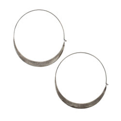 Arc Hoops in Antiqued Silver - 2"