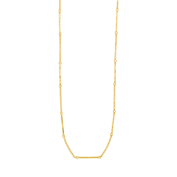 Lucky 7 Bar Necklace in Gold