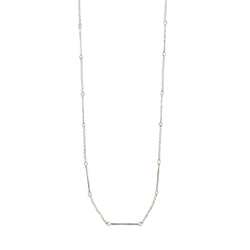 Lucky 7 Bar Necklace in Silver