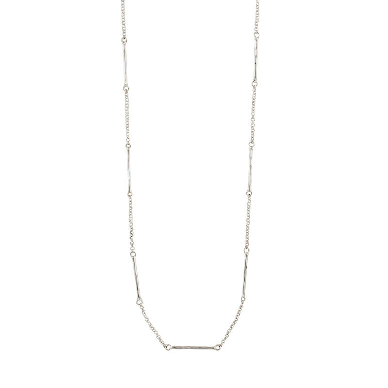 Lucky 7 Bar Necklace in Silver