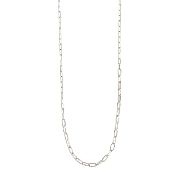 Graduated Paper Chain Necklace in Silver