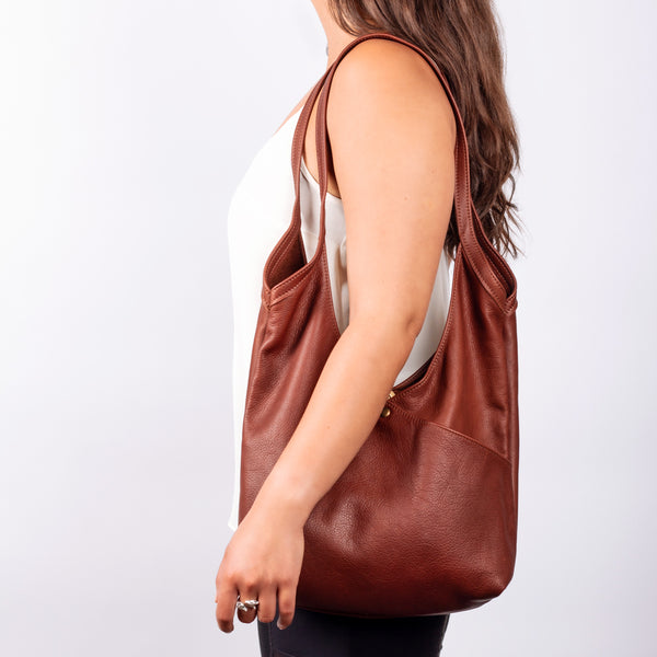 Super Soft Leather Bag in Cognac