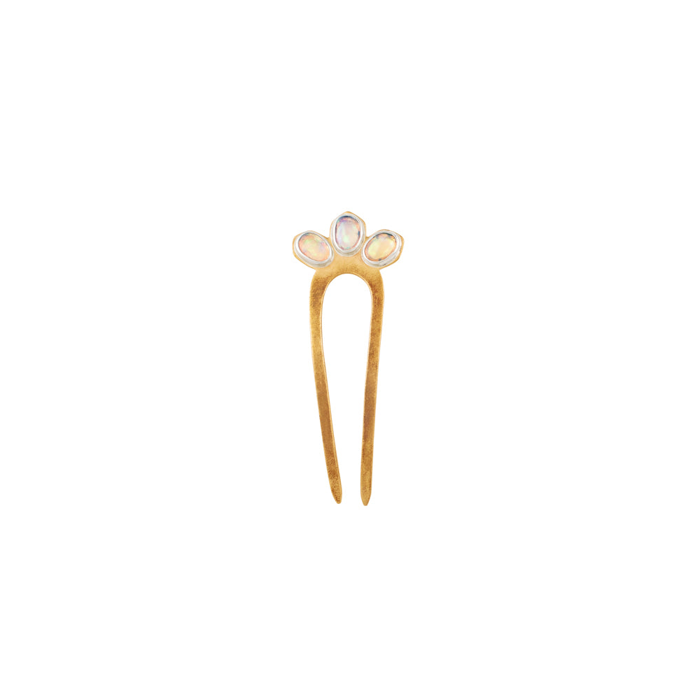 Empire Hair Pin Opal & Bronze - Small