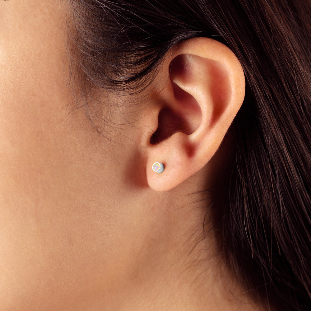 Venus Studs in Opal & Gold
