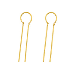 Tiny Dancer Threaders in Gold - 1 1/2"