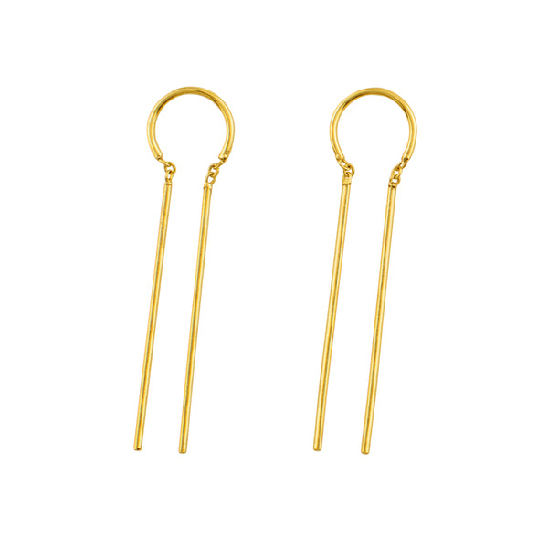 Tiny Dancer Threaders in Gold - 1 1/2"
