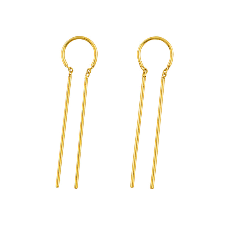 Tiny Dancer Threaders in Gold - 1 1/2"