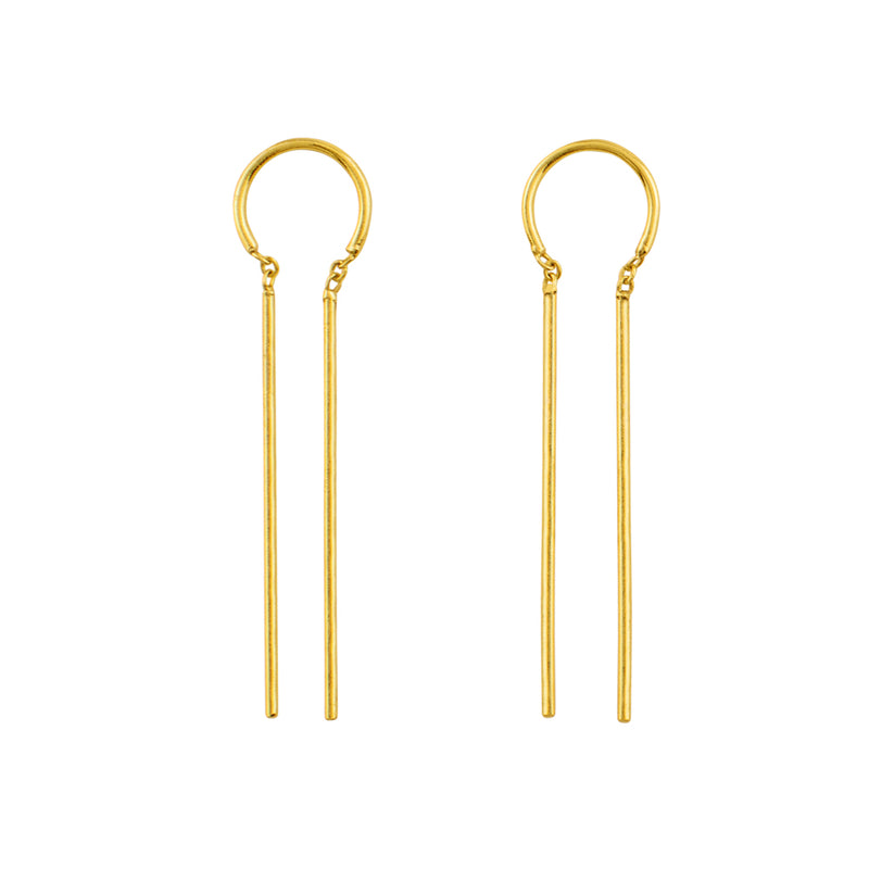 Tiny Dancer Threaders in Gold - 1 1/2"