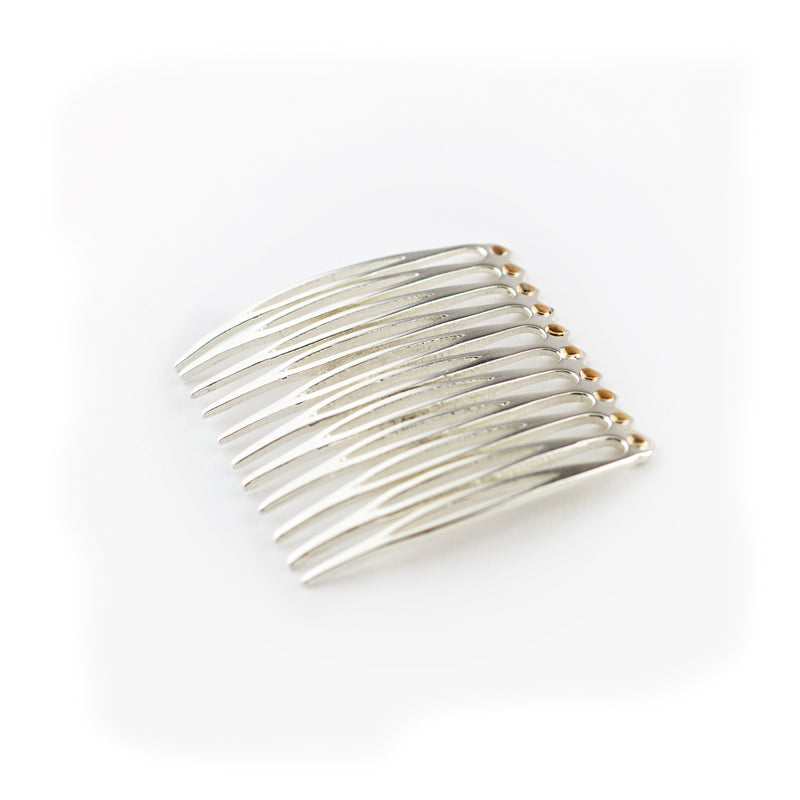 Riveted Hair Comb in Silver - Small