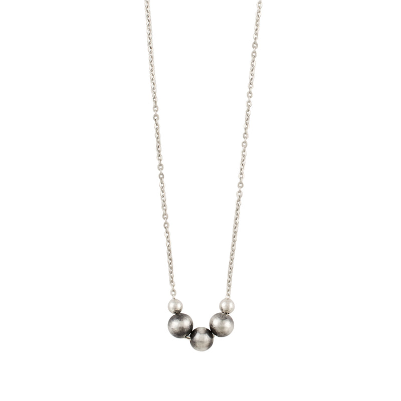Bonfire Bead Trio Necklace