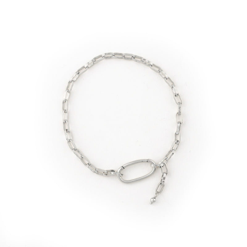 Paper Chain Bracelet - Small Link in Silver