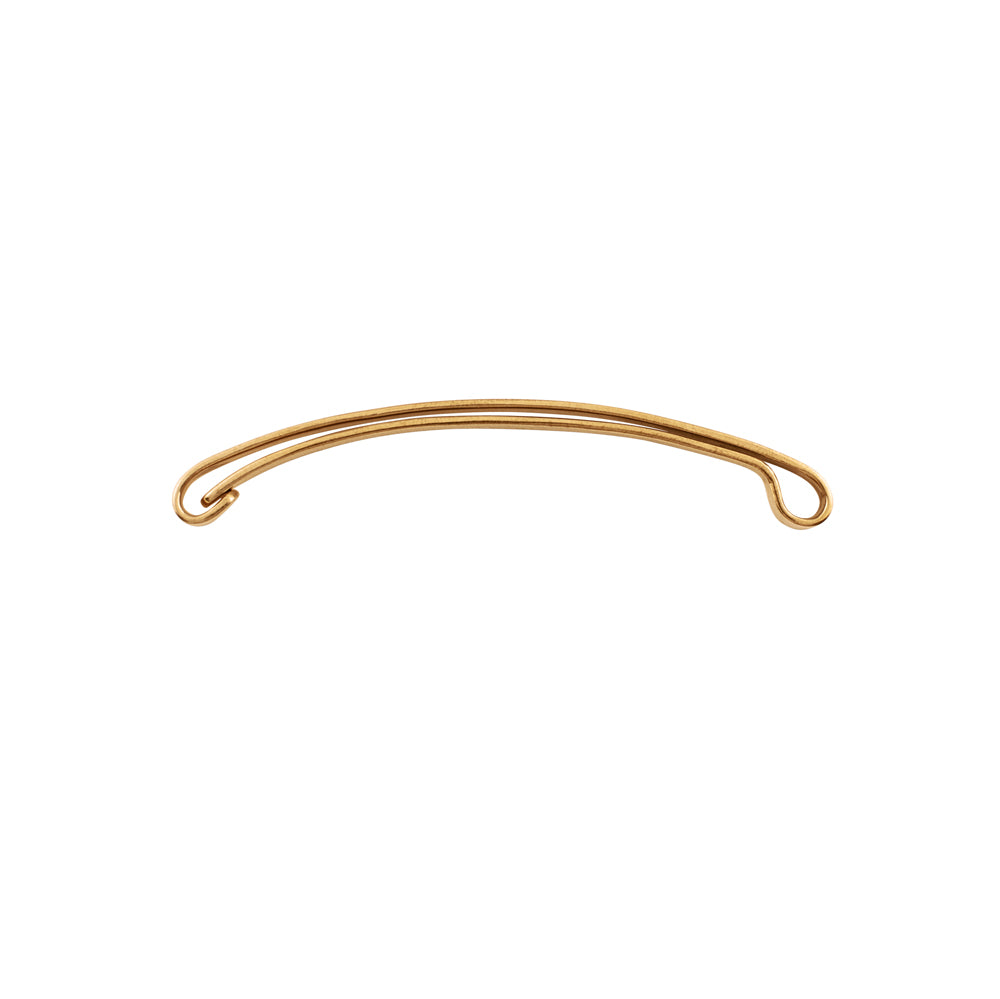 Hand Forged Smooth Barrette in Bronze