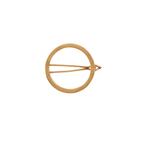 Circle Barrette in Bronze