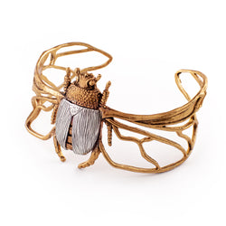 Make Luck Scarab Cuff Bracelet