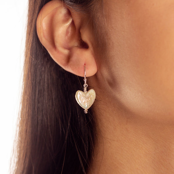 You've Got Heart Earrings in Pearl