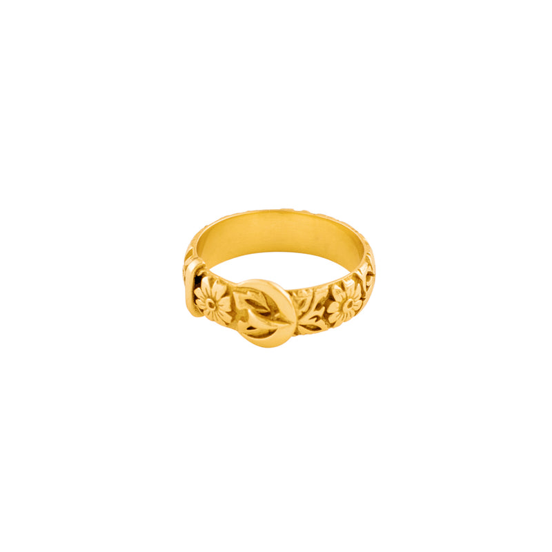 Victorian Buckle Ring in Gold