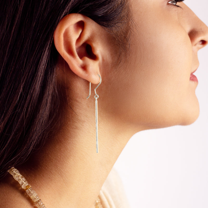 Simply Perfect Bar Earrings in Gold - 2 3/8"