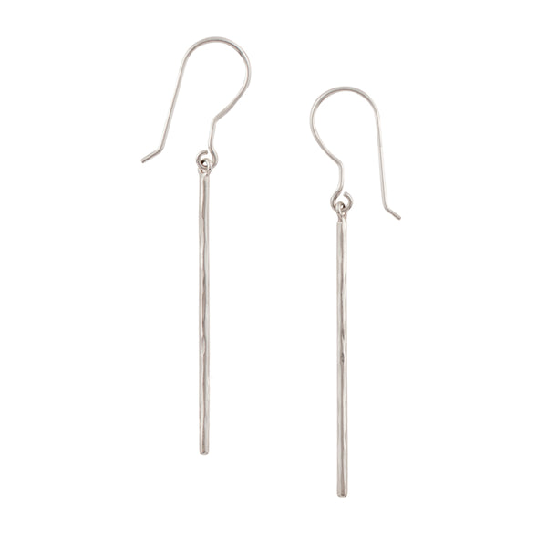 Simply Perfect Bar Earrings in Silver - 2 3/8"