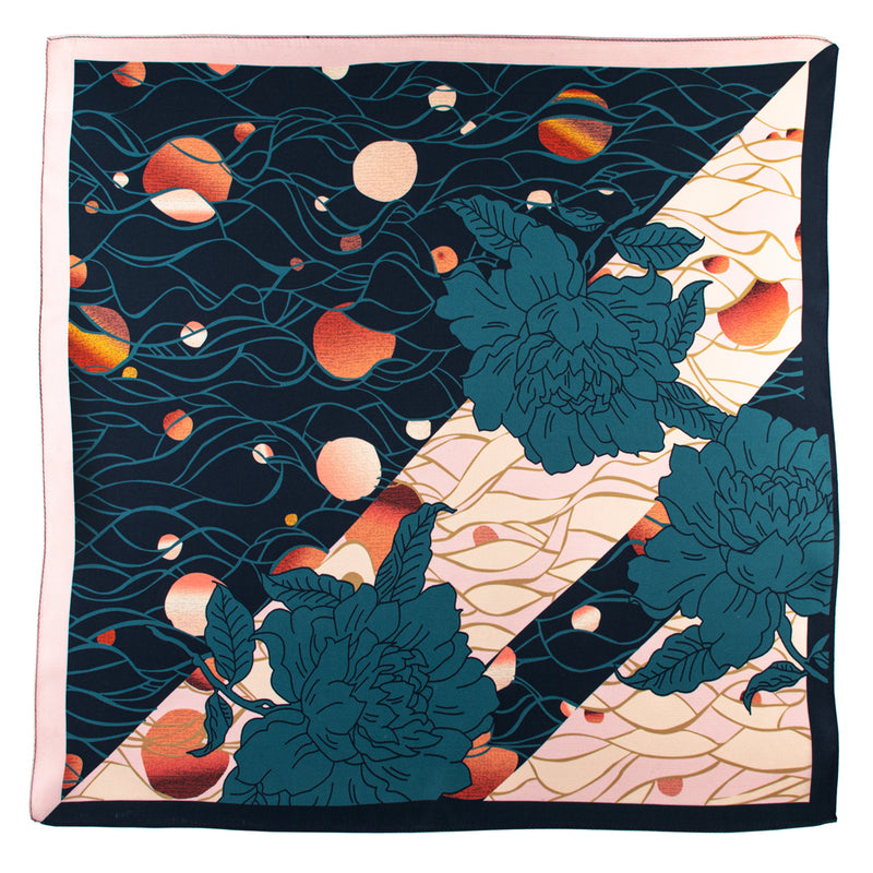 Sunset Garden Silk Scarf