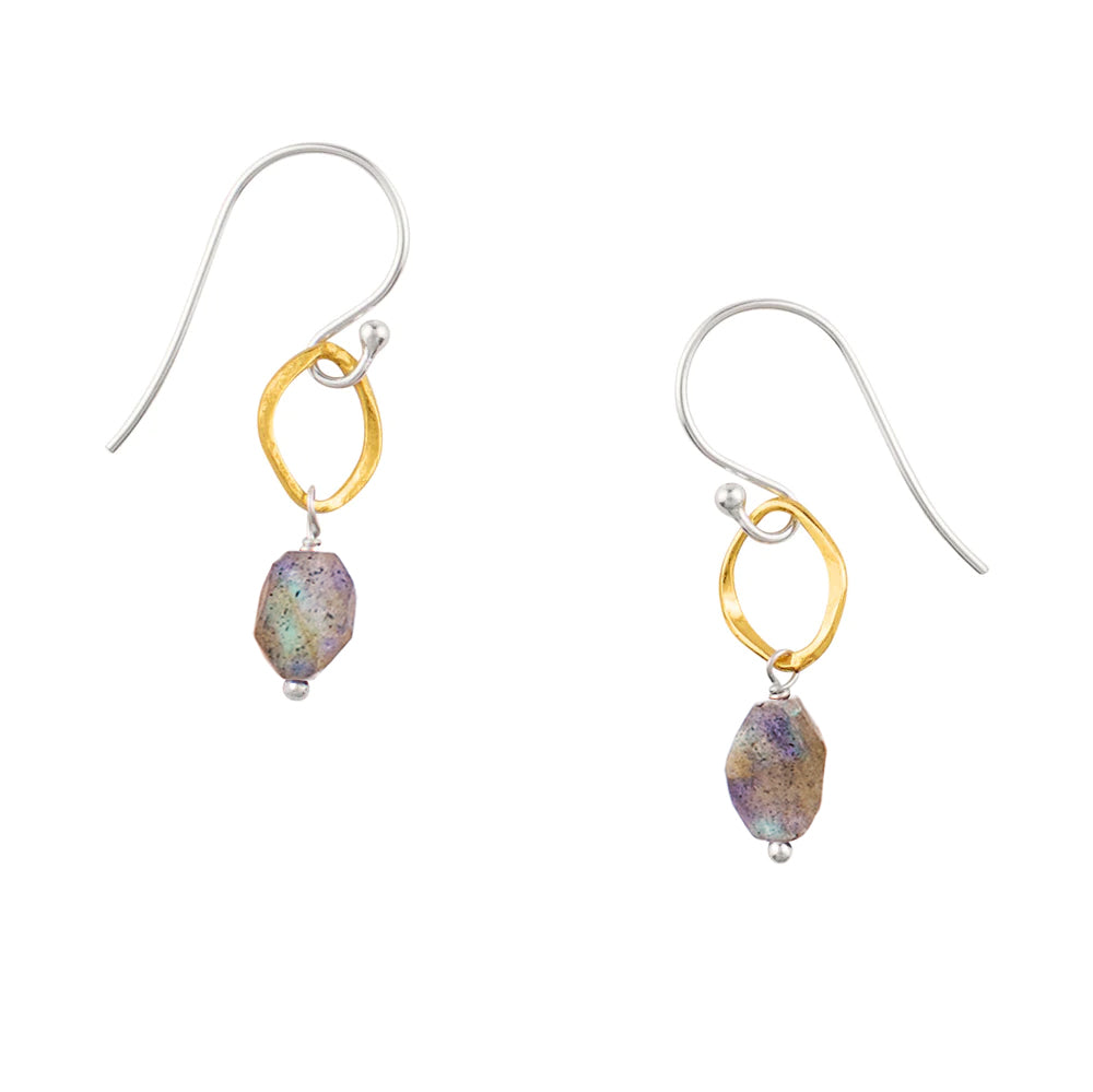 Orbit Earrings in Labradorite