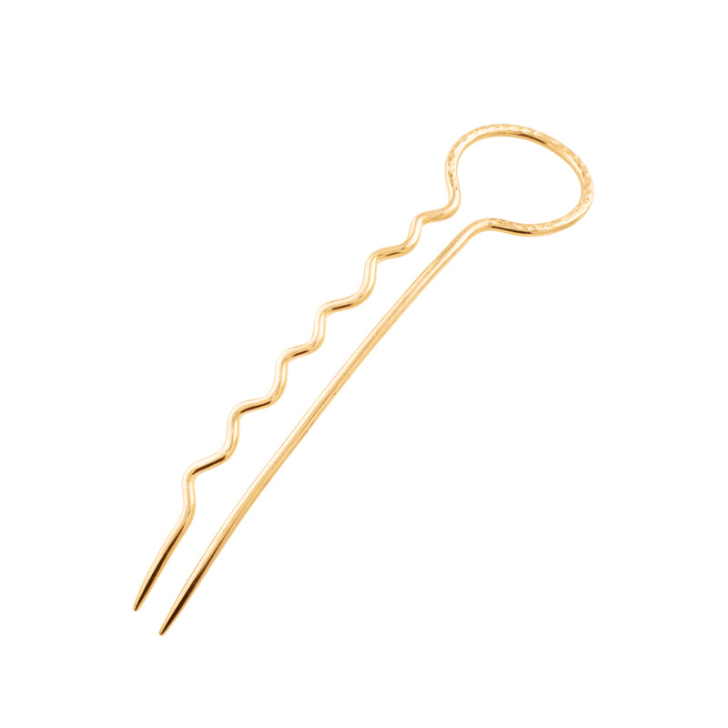Key to Good Hair Pin in Bronze