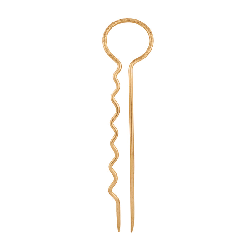 Key to Good Hair Pin in Bronze